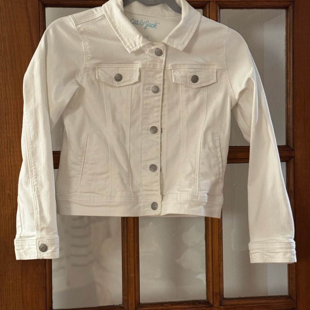 Cat & Jack Kids' Classic White Jean Jacket
